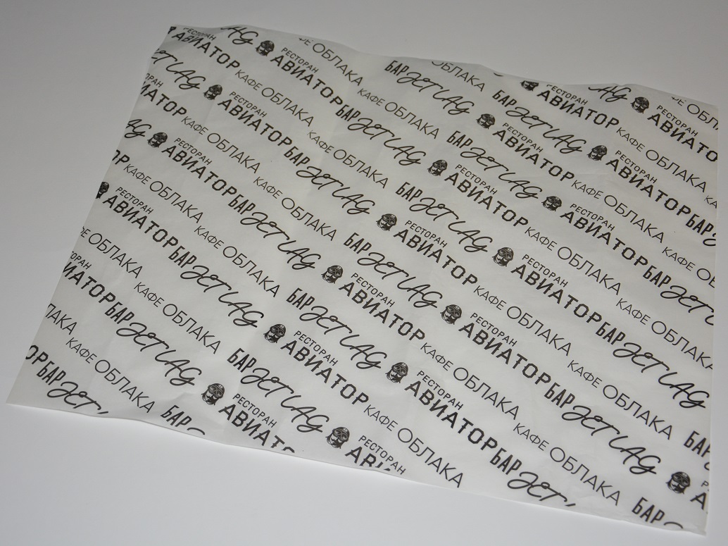Бумага упаковочная с логотипом