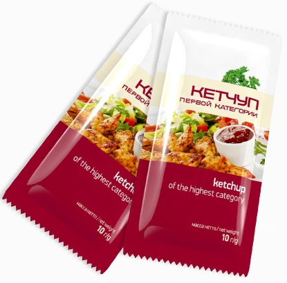 Применения Стик-пакетиков для кетчупа