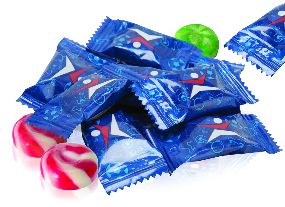 Порционная упаковка конфеток с логотипом