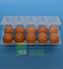 Пластиковый контейнер для упаковки 10 куриных яиц С-1 (C-О, С-2)