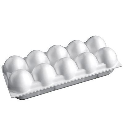 Упаковка вспененный полистрол для яиц кур, 10шт