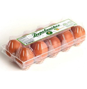 Пластиковая упаковка для яиц с логотипом