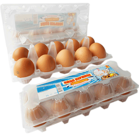 Пластиковая упаковка под куриное яйцо