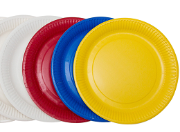 Одноразовая цветная тарелка с целлюлозой
