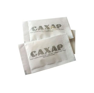 Пакетики сахара из ламинированной бумаги