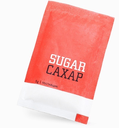 Пакетики сахара из ламинированной бумаги