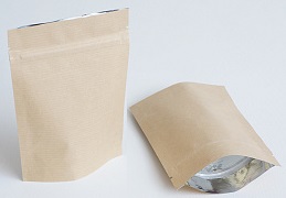 Упаковка Дой-Пак с замком зип-лок из коричневой крафт-бумаги